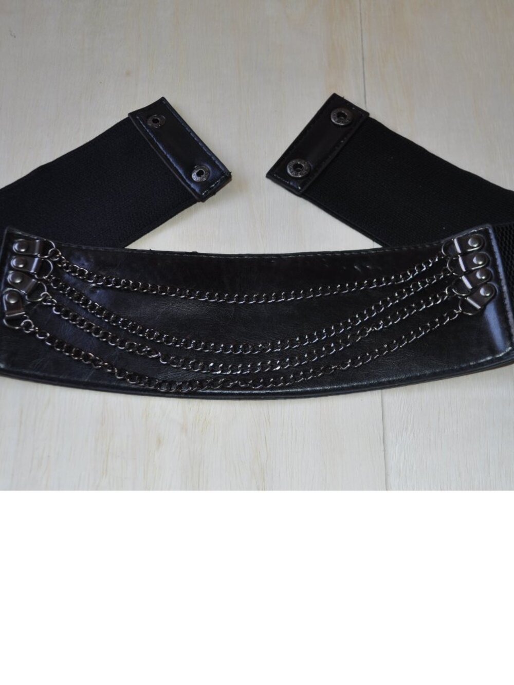 Women's Belt retro vintage Stretch Wide Waist This is a black rocker-style belt